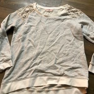 Lace Shoulder Sweater